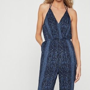 BCBGMaxAzaria Pacific Blue Snake Jumpsuit